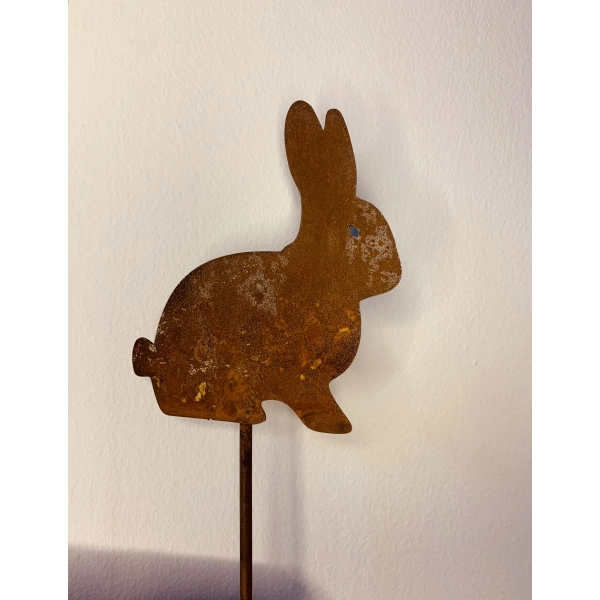 Zając Królik Zajączek ozdoba do doniczki, ogrodu figurka 10cm